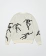 画像2: BAL         JACQUARD COTTON CREWNECK SWEATER・white (2)