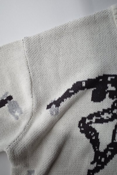 画像2: BAL         JACQUARD COTTON CREWNECK SWEATER・white