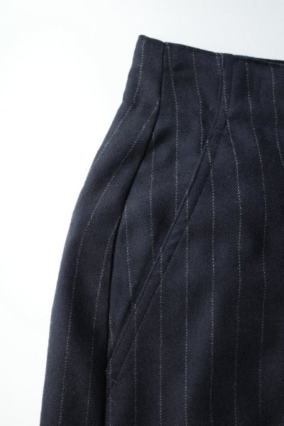 画像3: BELPER        OVERLAP STRAIGHT SKIRT・navy