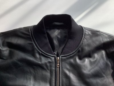 画像1: ssstein         LEATHER FLIGHT JACKET・BLACK