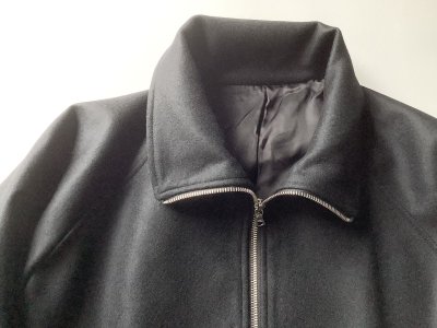 画像1: ssstein         MELTON ZIP UP BLOUSON・BLACK