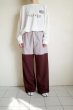 画像13: renewces       "bicolor 2 materials combi pants"・brick brown×light pearl pink (13)