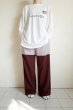 画像9: renewces       "bicolor 2 materials combi pants"・brick brown×light pearl pink (9)