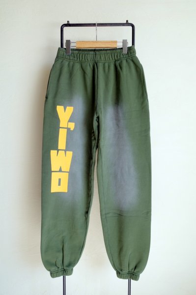 画像1: Y,IWO       Hardwear Washed Sweatpants・washed  army green (1)