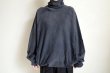 画像8: THE JEAN PIERRE       Pigmentdye Dove Turtle Sweat Shirt ・fade blk (8)