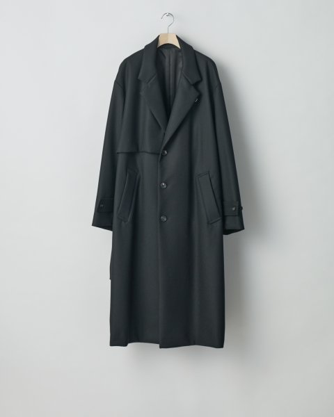 画像1: ssstein       LAY CHESTER COAT・BLACK (1)