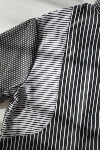 画像3: HeRIN.CYE       Mix-striped shirt・BLACK