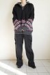 画像14: fluss       fairisle half zip crochet color knit・black (14)