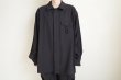 画像8: fluss       gathered flap pocket work shirts・black (8)