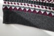 画像4: fluss       fairisle half zip crochet color knit・black (4)