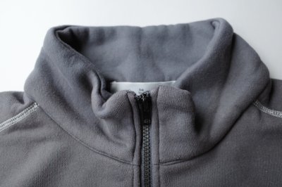 画像1: BAL       RUSSELL DISTRESSED ATHLETIC HEAVY COTTON HALF ZIP・charcoal gray