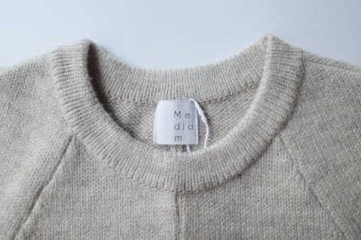 画像1: Mediam       Wool Knit Body Suit Like Pullover・mix