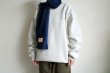 画像5: RELAX FIT       リラックスフィット ”FLEECE MUFFLER MINNEAPOLIS”・ネイビー×クリーム (5)