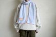 画像6: RELAX FIT       リラックスフィット ”FLEECE MUFFLER MINNEAPOLIS”・サックスブルー×オレンジ (6)