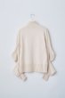 画像2: naokitomizuka       power shoulder half zip sweatshirts・beige (2)