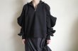 画像13: naokitomizuka       power shoulder half zip sweatshirts・black (13)