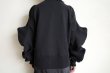 画像8: naokitomizuka       power shoulder half zip sweatshirts・black (8)