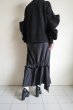 画像12: naokitomizuka       power shoulder half zip sweatshirts・black (12)