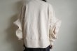 画像9: naokitomizuka       power shoulder half zip sweatshirts・beige (9)