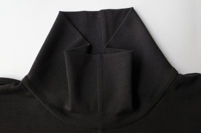 画像1: stein         WOOL SILK KNIT HIGH NECK LS・BLACK