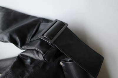 画像1: ssstein         SHIRRING HANDLE LEATHER SHOULDER BAG・LEATHER/BLACK