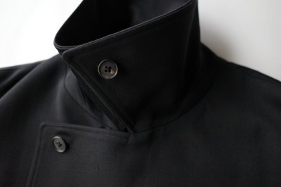 画像3: ssstein         W/SI SATIN OVERSIZED DOUBLE BREAST BLOUSON・BLACK