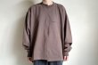 画像6: renewces       "Front switching over 1 point embroidery T-sh"・moka brown (6)