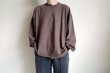 画像13: renewces       "Front switching over 1 point embroidery T-sh"・moka brown (13)