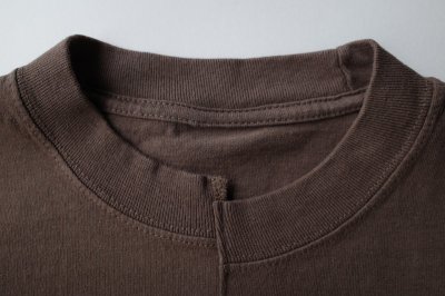 画像1: renewces       "Front switching over 1 point embroidery T-sh"・moka brown