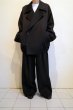 画像13: ssstein         W/SI SATIN OVERSIZED DOUBLE BREAST BLOUSON・BLACK (13)