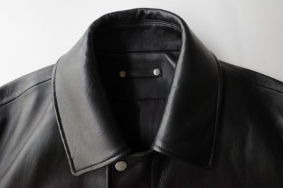 画像1: ssstein         LEATHER ZIP SHORT JACKET・BLACK