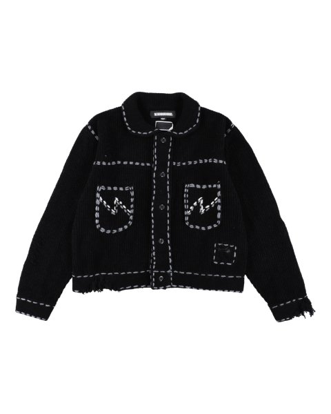 画像1: PHINGERIN       フィンガリン   NH X PHINGERIN .  PG1 SAVAGE KNIT・BLACK (1)