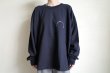 画像7: renewces       "Embroidery box L/S T-sh"・navy (7)