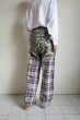 画像12: renewces       "combi pants of different materials"・camo×khaki×k.check (12)