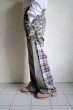 画像7: renewces       "combi pants of different materials"・camo×khaki×k.check (7)