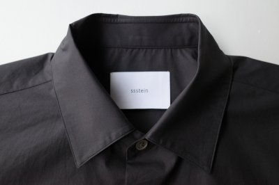 画像1: ssstein       OVERSIZED DOWN PAT SHIRT・DARK CHARCOAL