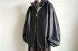 画像15: ssstein         LEATHER HOODED SHORT JACKET・BLACK (15)