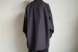 画像7: ssstein       OVERSIZED DOWN PAT SHIRT・DARK CHARCOAL (7)