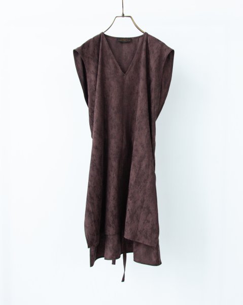 画像1: ANTHEM A       MISTY JACQUARD  V-NECK TOPS・BROWN (1)