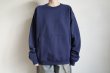 画像6: RELAX FIT       リラックスフィット ”Muff Pocket Crew Sweat”スウェットシャツ・ネイビー (6)