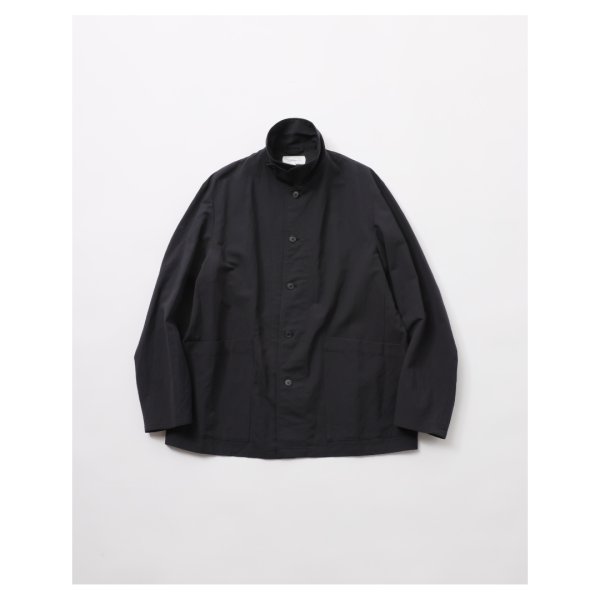 画像1: FOLL       wool paper daily work jacket・dark navy (1)