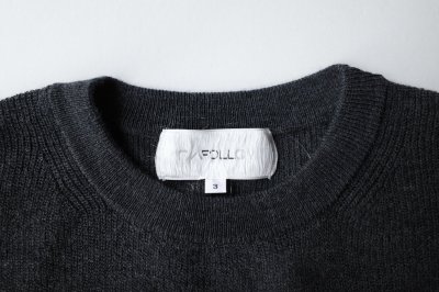 画像1: FOLL       summer wool wardrobe sweater・charcoal