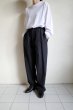 画像12: FOLL       wool paper relax pants・dark navy (12)