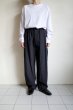 画像11: FOLL       wool paper relax pants・dark navy (11)