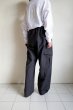 画像15: FOLL       wool paper relax cargo pants・dark navy (15)