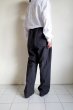 画像14: FOLL       wool paper relax pants・dark navy (14)