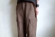 画像16: FOLL       goat suede double knee cargo pants・brown suede (16)