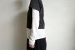 画像10: phebus       LAYERED T-SHIRTS・CHARCOAL×IVORY S1 (10)