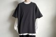 画像11: phebus       LAYERED T-SHIRTS・CHARCOAL×IVORY S5 (11)