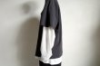 画像12: phebus       LAYERED T-SHIRTS・CHARCOAL×IVORY S5 (12)